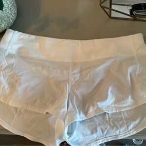 White Lululemon shorts